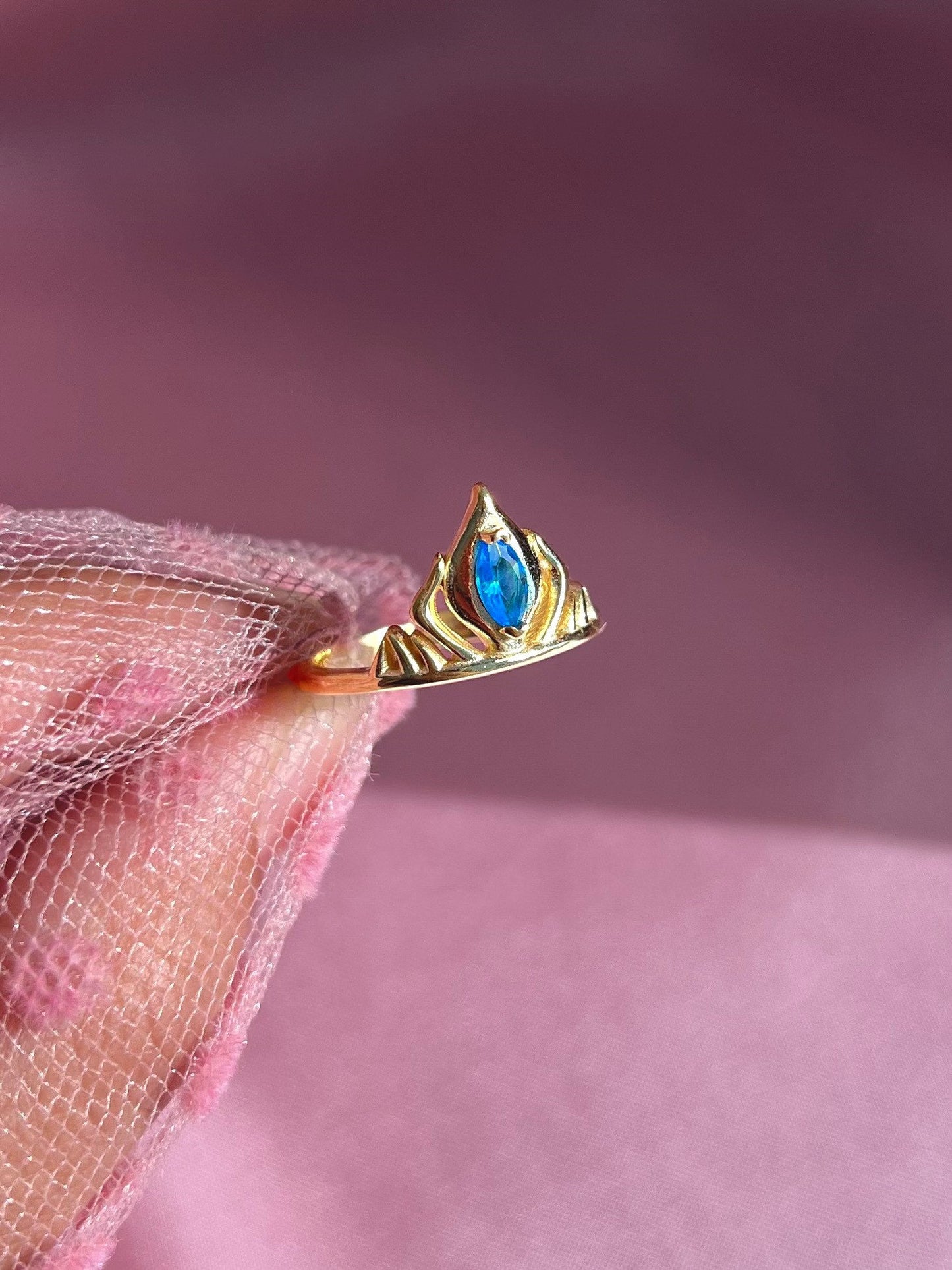 Inspired Snow Queen Elsa Crown Ring Princess Elsa Queen Tiara Ring