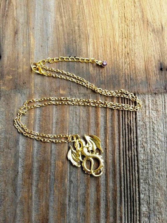 Inspired Descendants Mal Dragon Necklace Mal Cosplay Necklace