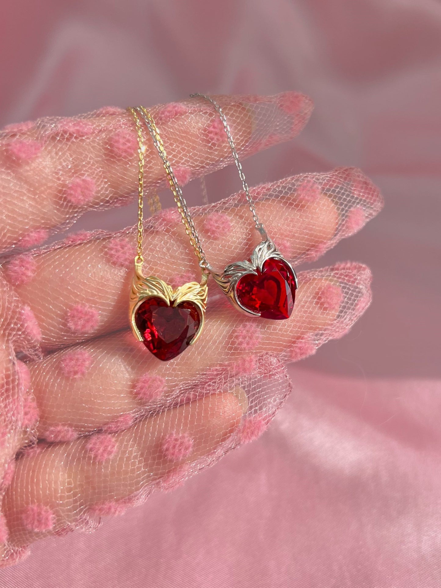 Inspired Scarlet Witch Crown Necklace Red Stone Necklace