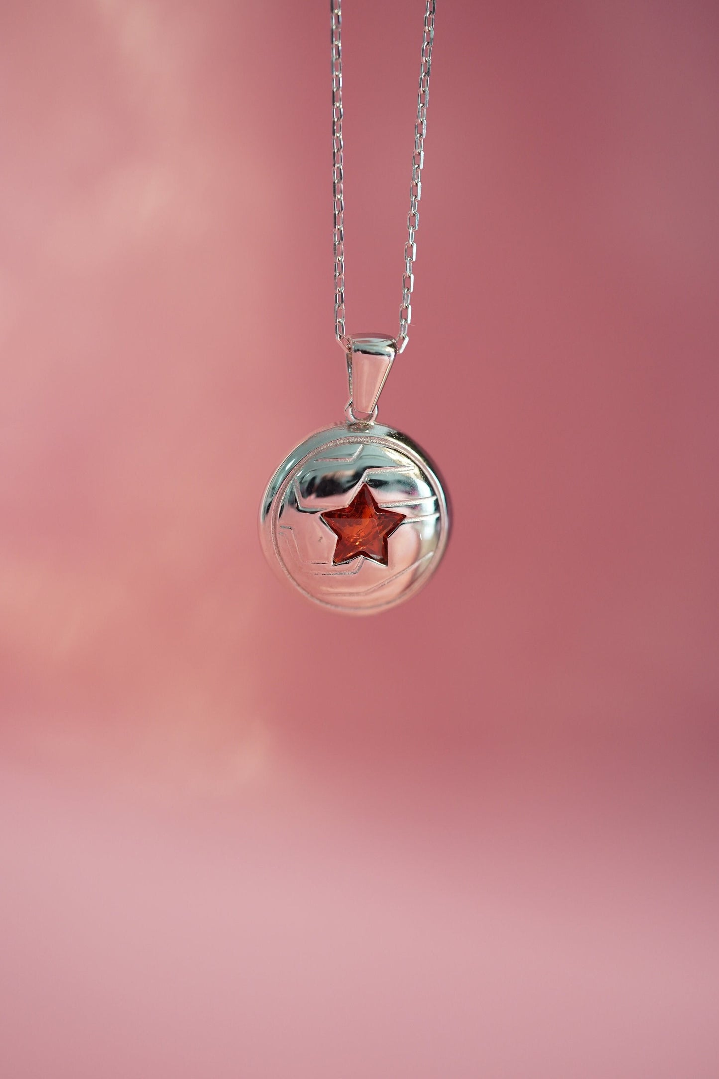Inspired Winter Soldier Necklace Star Bucky Necklace
