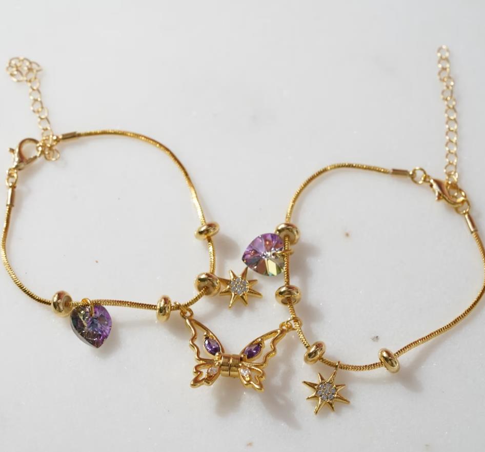 Best Friend Bracelet, Butterfly Friendship Bracelets Matching Bracelet