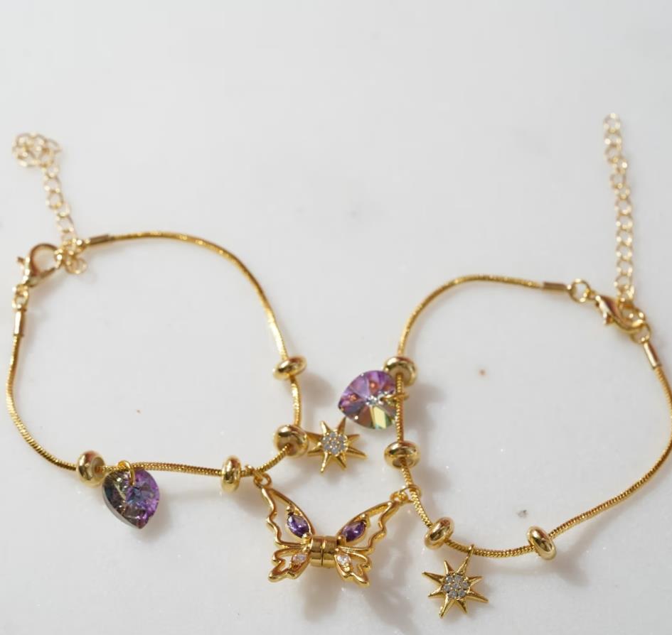 Best Friend Bracelet, Butterfly Friendship Bracelets Matching Bracelet