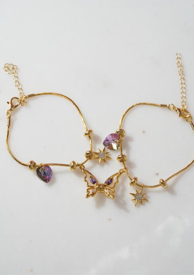 Best Friend Bracelet, Butterfly Friendship Bracelets Matching Bracelet