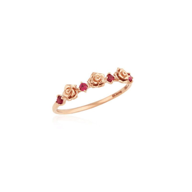 Princess Belle Rose Ring Inspired Enchanted Rose Inside Glass Dome