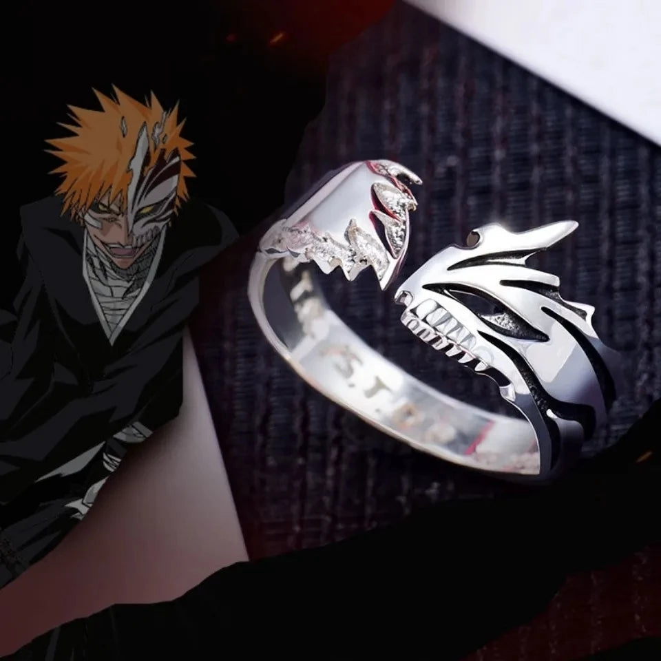 Inspired Bleach Ring Kurosaki Ichigo Ring Cosplay Props Couple Lover Ring Adjustable Gift