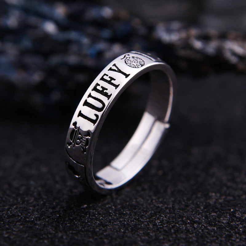 Trafalgar Ring Straw Hat Design Cosplay Adjustable Ring
