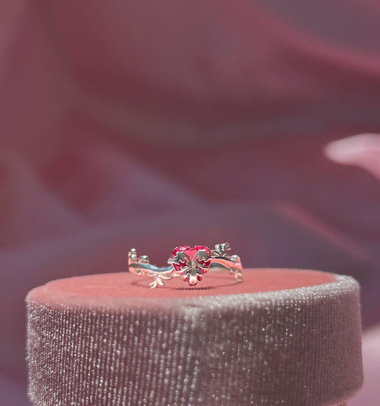 Red Heart Fairy Tale Inspired Eraklyon Ring Magical Fantasy