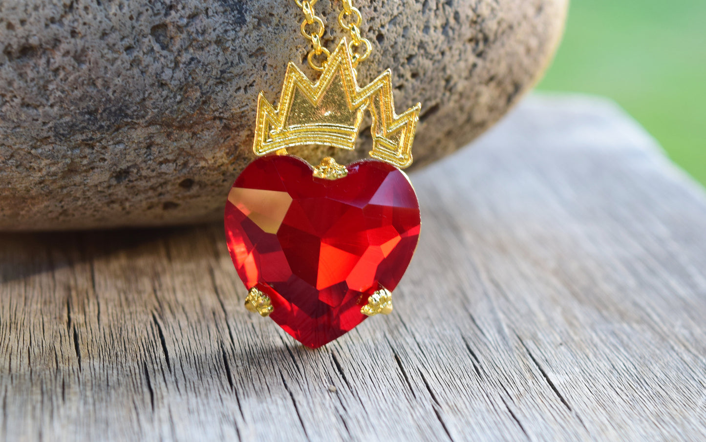 Inspired Descendants Evie Red Heart Crown Necklace