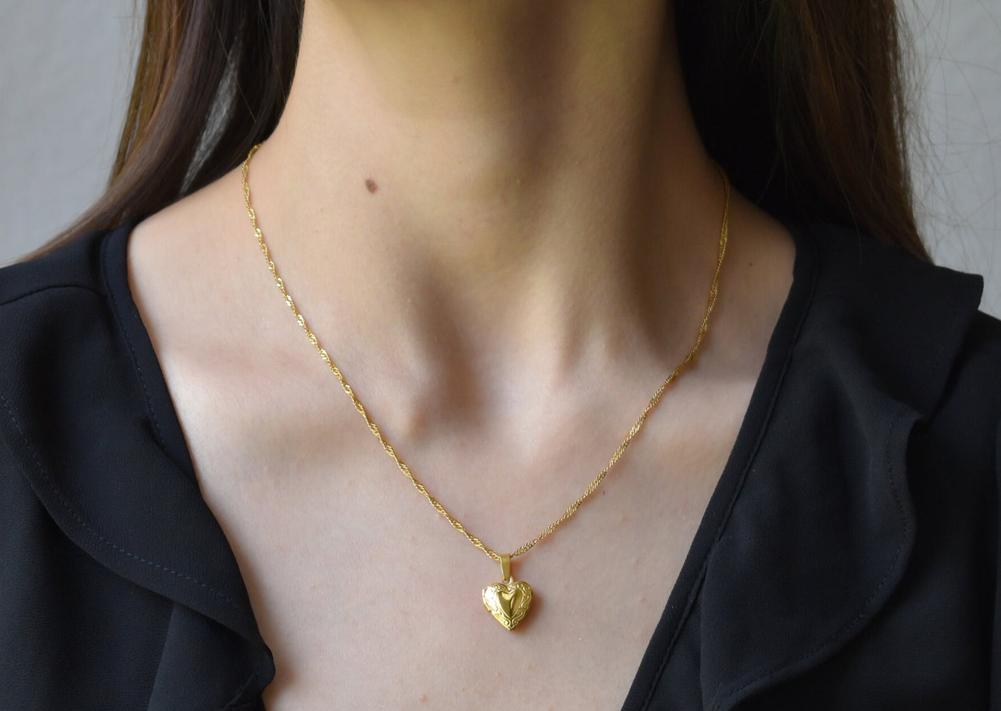 Inspired Lana Del Gold Heart Locket Necklace Best Friend Gift For Her
