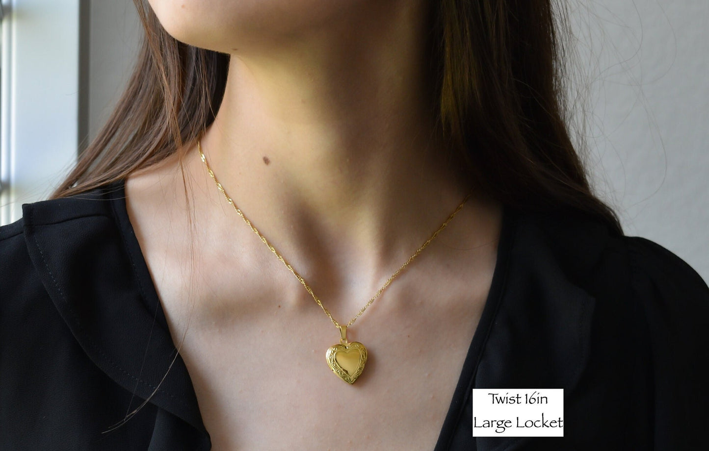 Inspired Lana Del Gold Heart Locket Necklace Best Friend Gift For Her