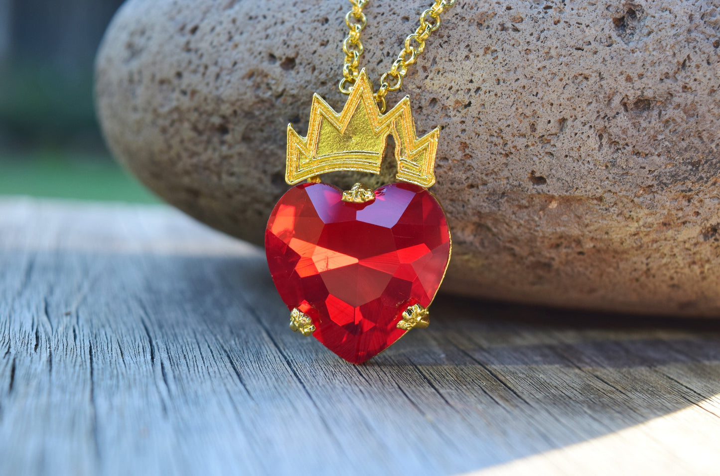 Inspired Descendants Evie Red Heart Crown Necklace