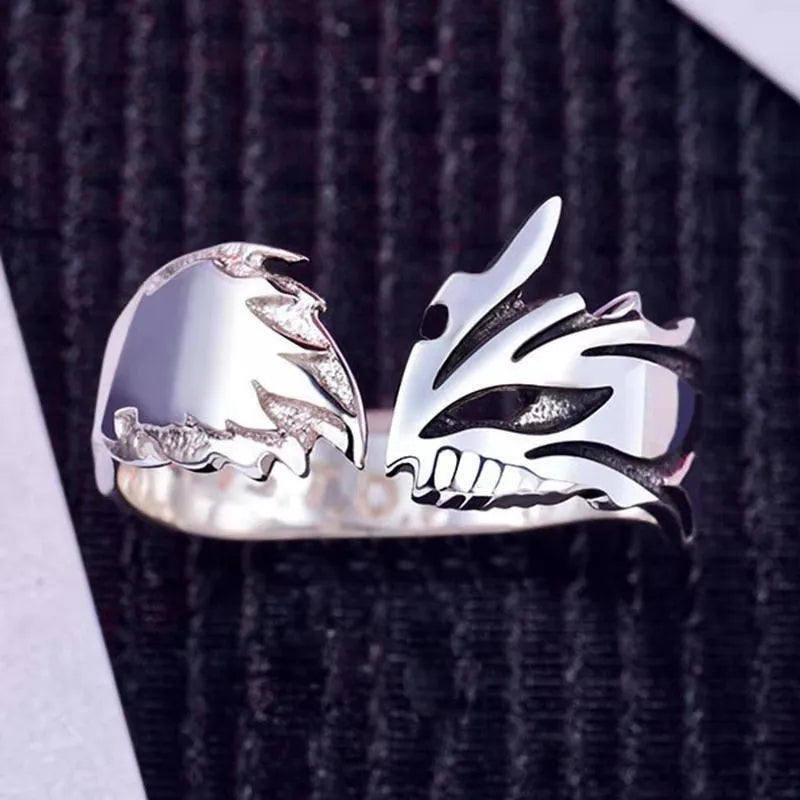 Inspired Bleach Ring Kurosaki Ichigo Ring Cosplay Props Couple Lover Ring Adjustable Gift