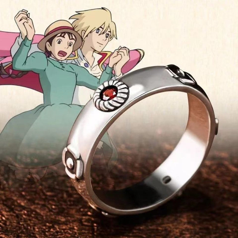 Howl's Moving Castle Ring Cosplay Hayao Miyazaki Howl Ring Adjustable Rings