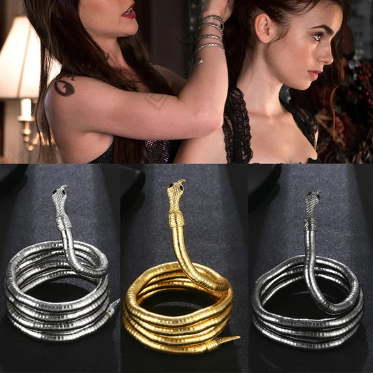 Inspired Mortal Instruments City of Bones Isabelle Serpent Snake Cuff Stretch Bracelet