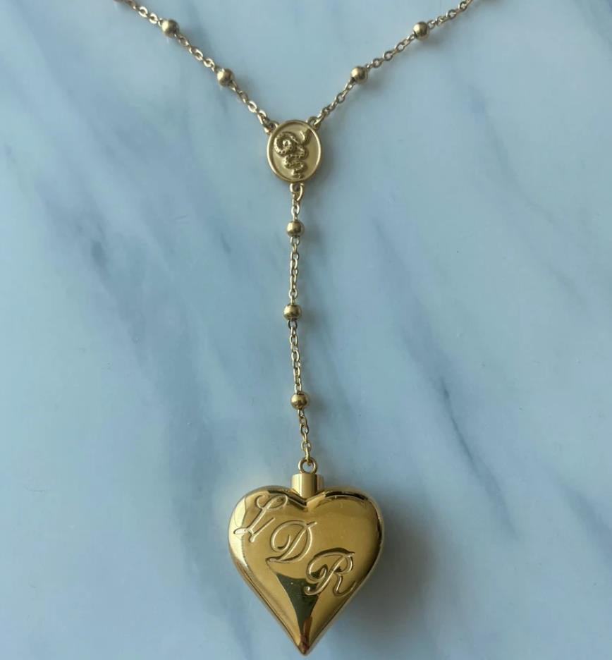 LDR Neclace Lana Del Style Heart Necklace Locket Gold Necklace 18 inches