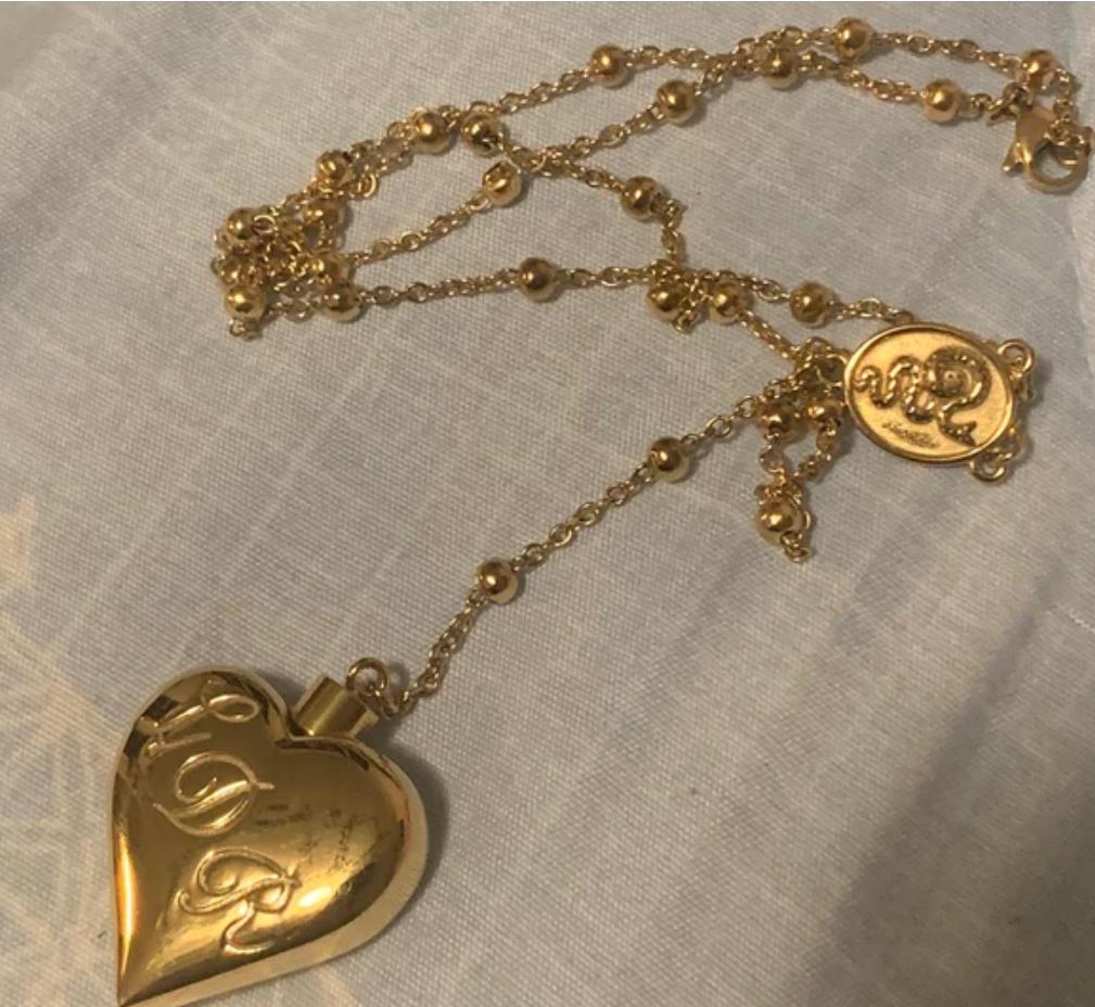 LDR Neclace Lana Del Style Heart Necklace Locket Gold Necklace 18 inches