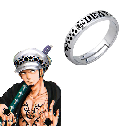 Trafalgar Ring Straw Hat Design Cosplay Adjustable Ring